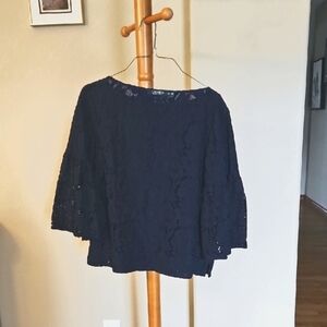 Ralph Lauren Midnight Blue Lace Top, PM